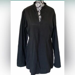 FIG Voyage Black Travel Tunic Top | XL |Made in Canada | Long Sleeve